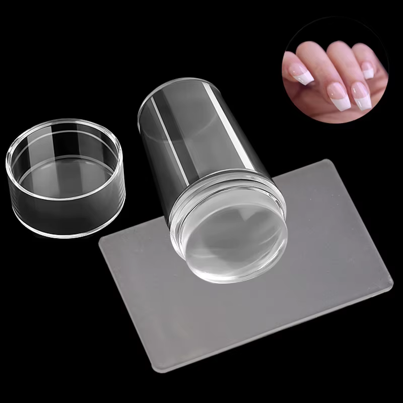 French manucure stamping nail art pochoir tampon ongle
