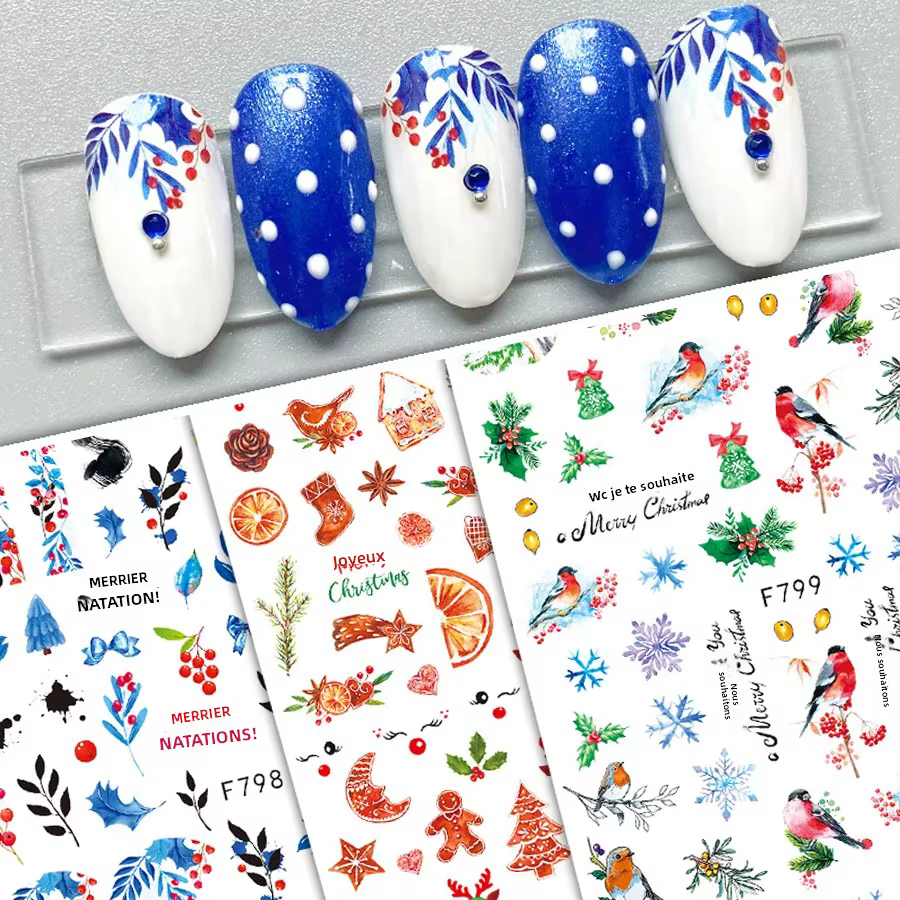 Autocollants pour ongles de Noël