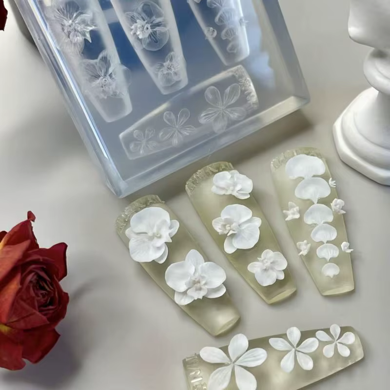 【LM】Moule à ongles en silicone transparent 3D