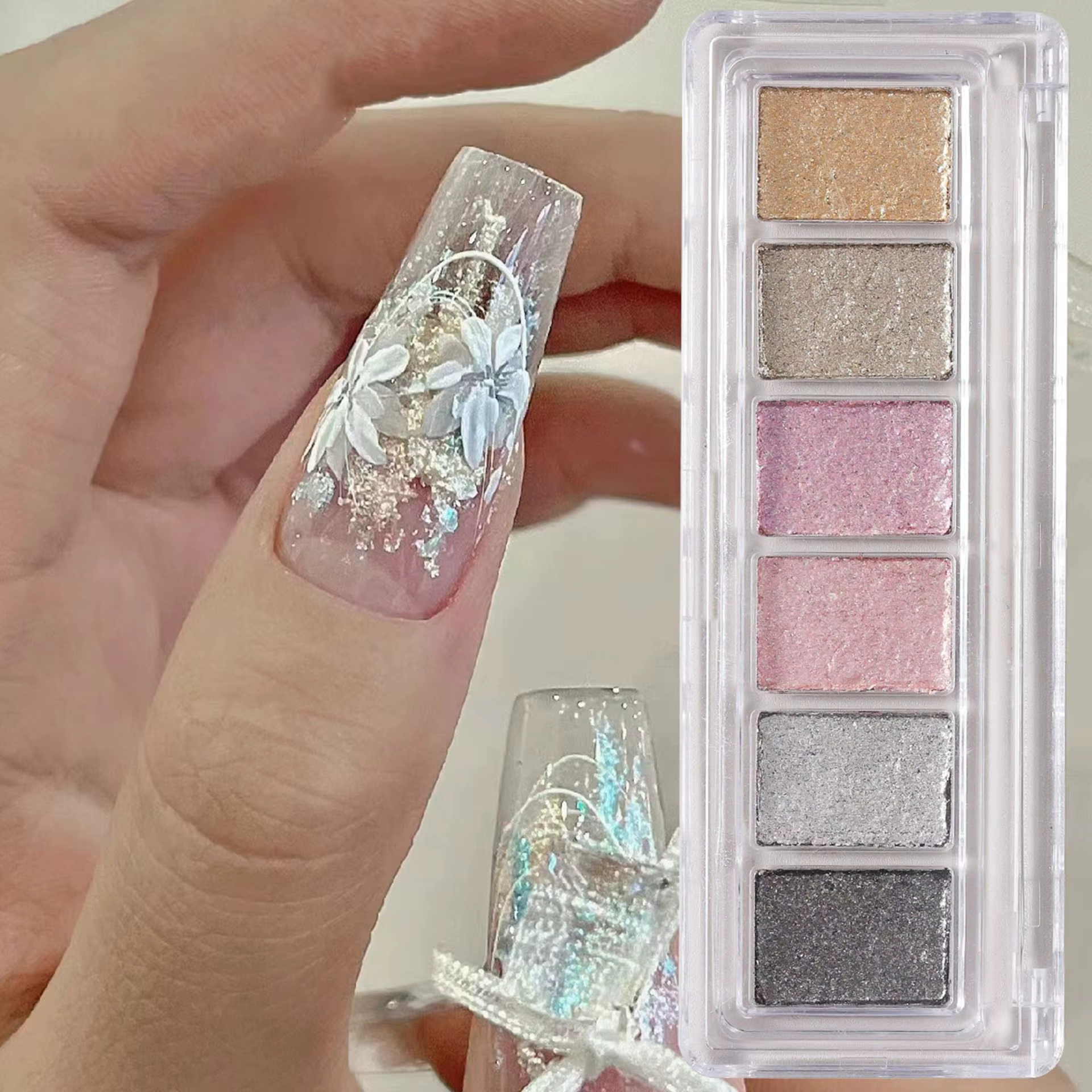 Poudre de paillettes de chrome de cristal d'opale de feu