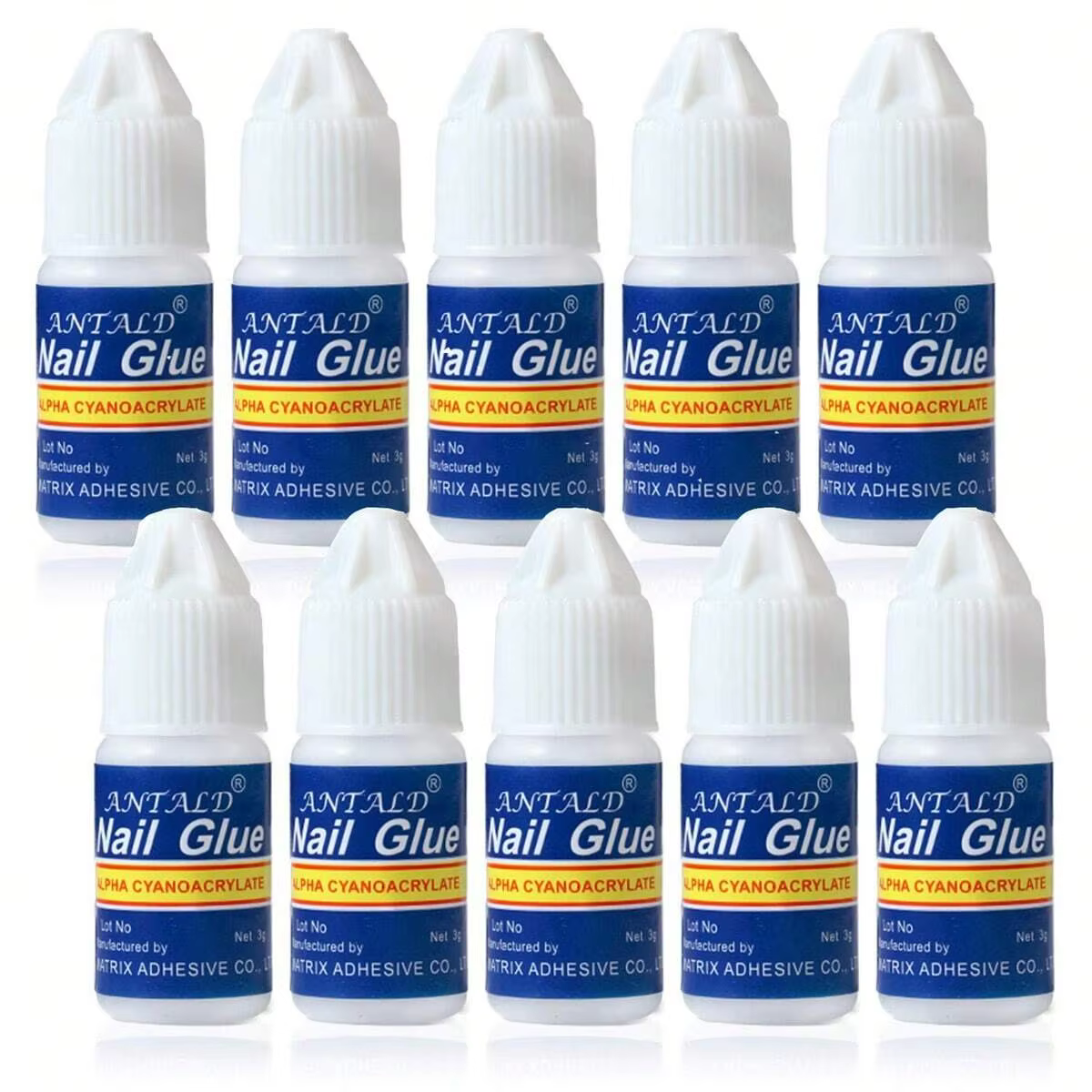 Colle à ongles transparente Ultra forte 5x3g-formule à séchage rapide et sans essuyage