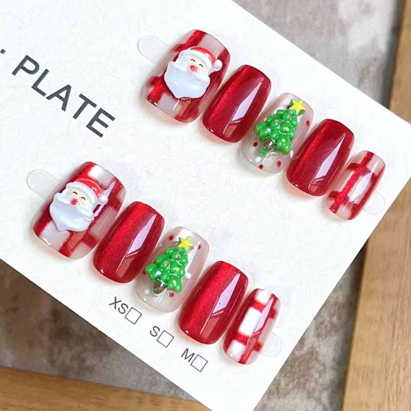 10 pièces dames mignon 3D arbre de noël père