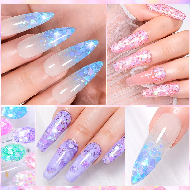 Vernis à ongles Gel à paillettes Macaron