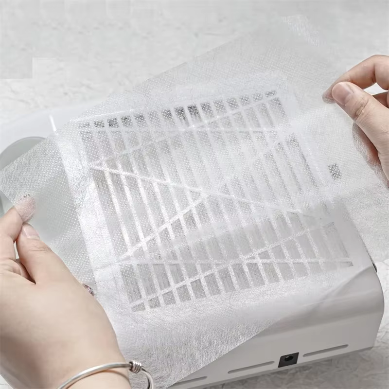 100 feuilles filtre collecteur de poussière d'ongle aspirateur d'ongle collecteur papier filtre Nail Art aspirateur filtre papier tampon d'aspirateur