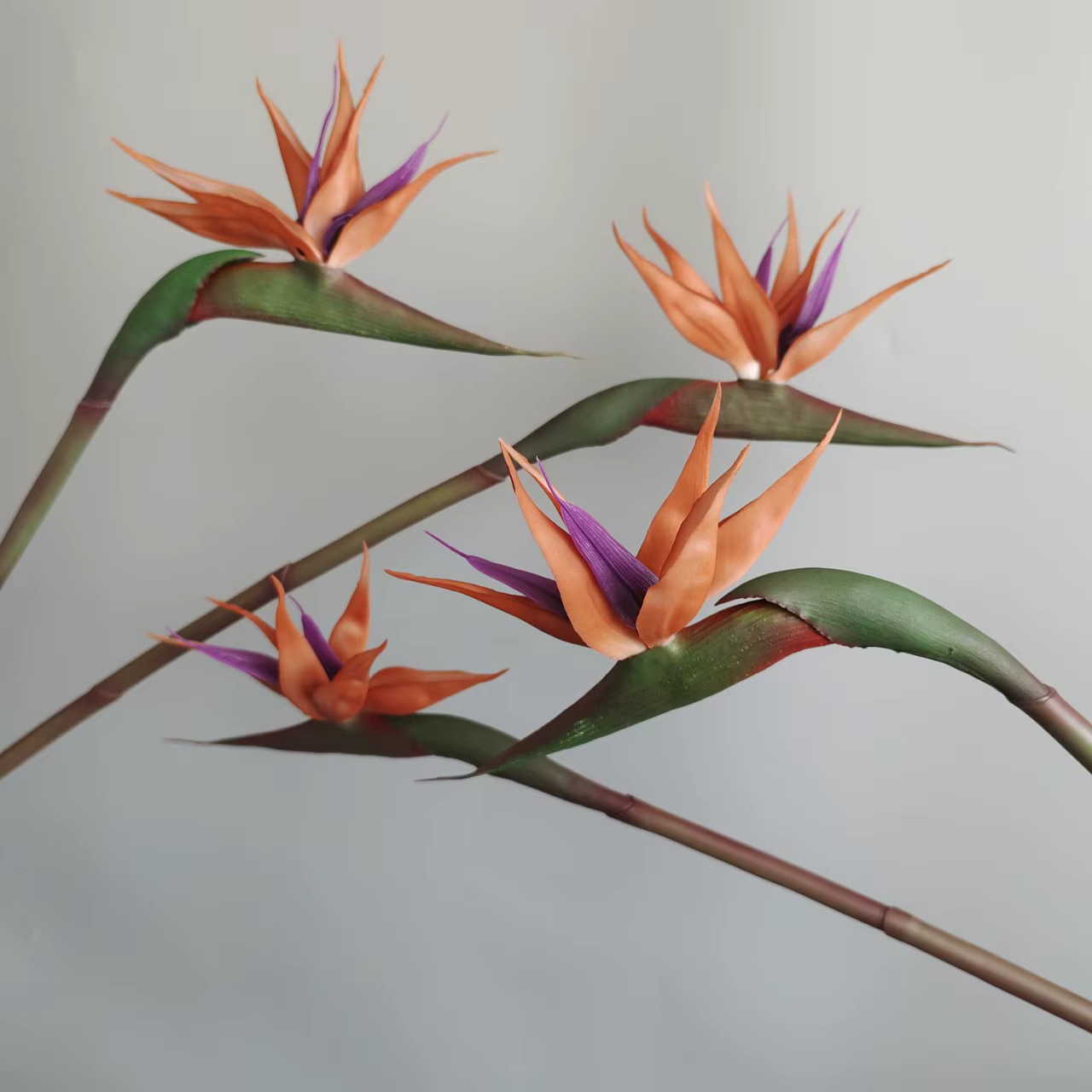 Oiseau du paradis en plastique souple de 82cm, 1 pièce, fleurs artificielles pouvant être pliées et placées à la maison, décoration de photographie de mariage