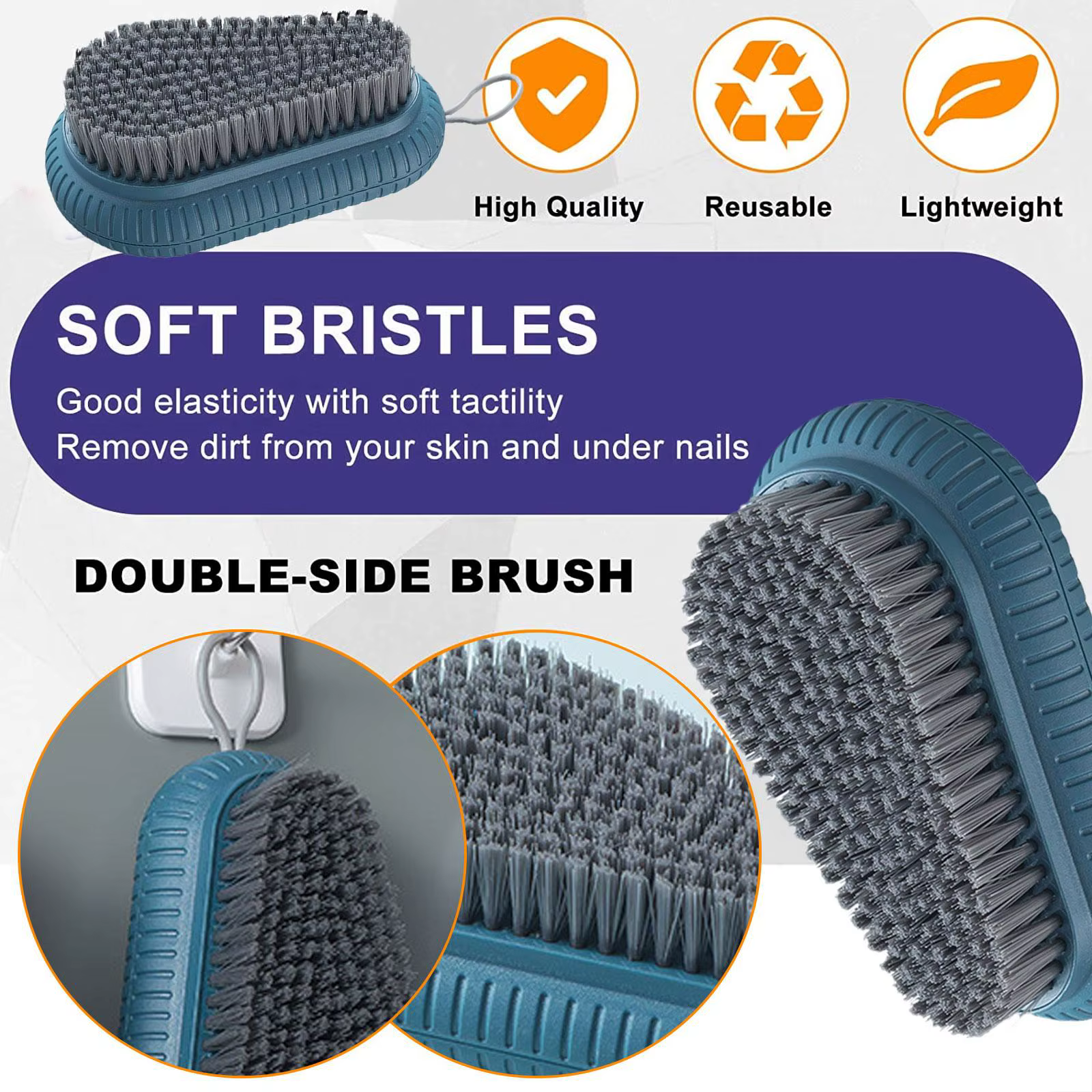 Brosse à ongles à récurer