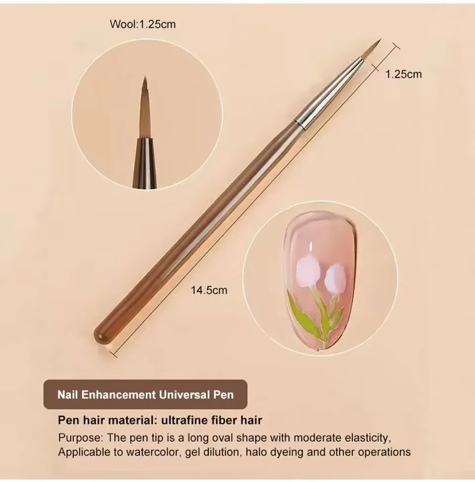 9 pièces brosse à ongles Liner bricolage peinture stylo manucure acrylique dessin