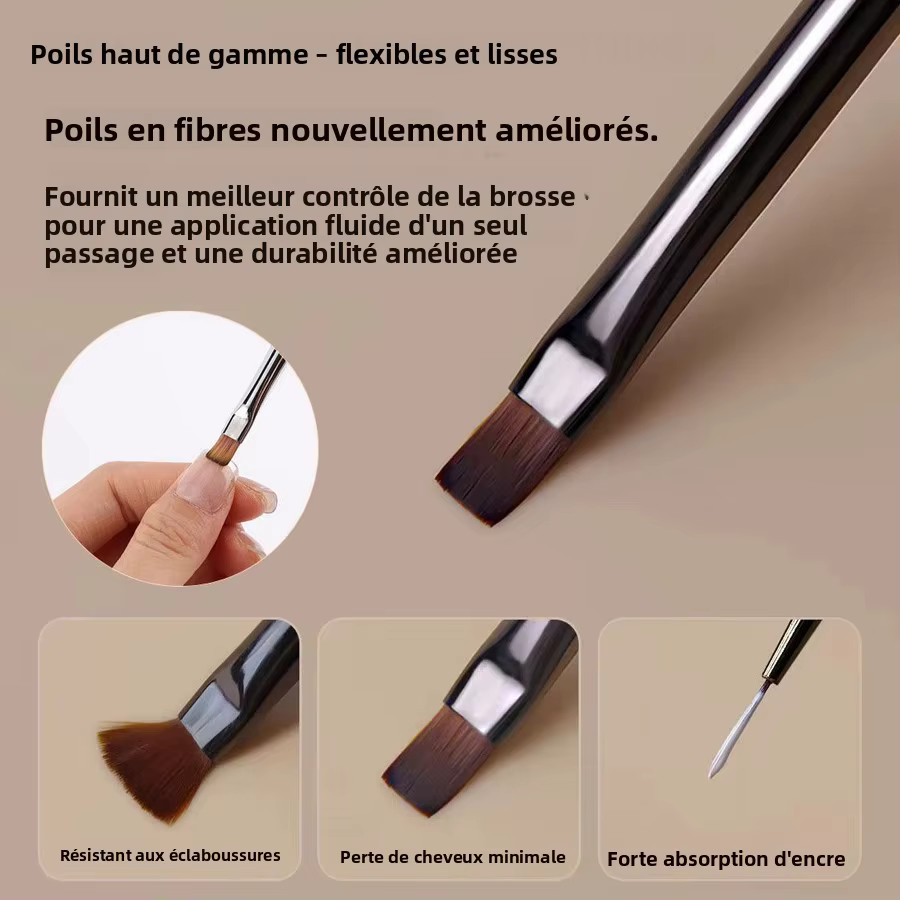 Ensemble de brosses à ongles en acrylique pour Gel UV
