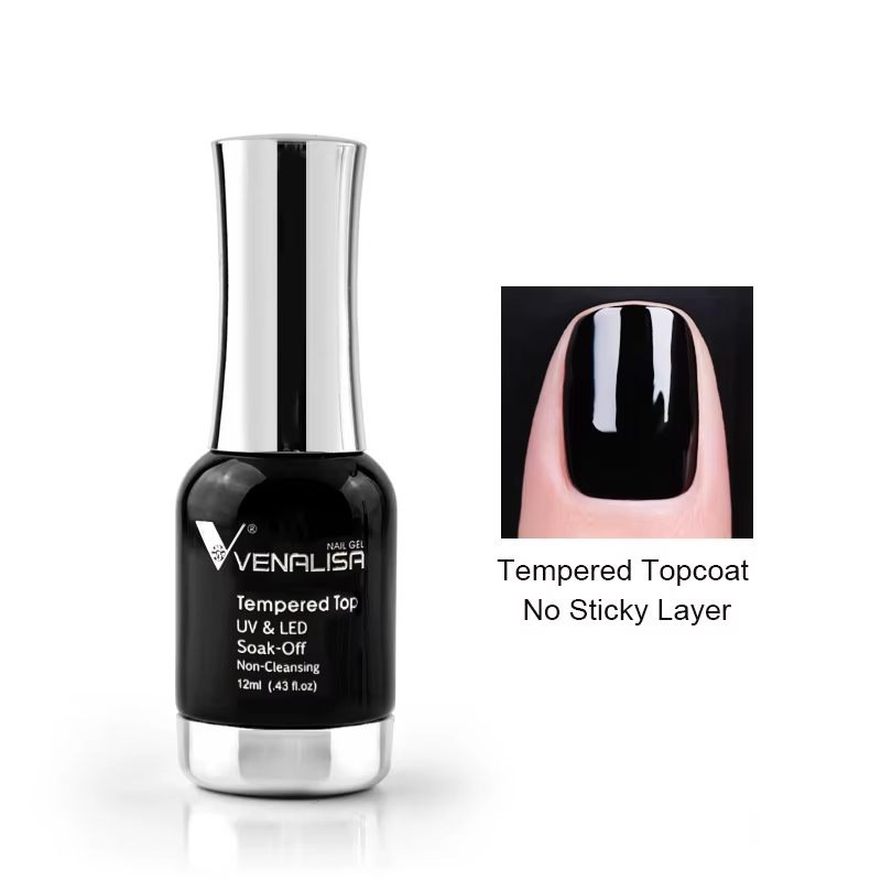 Venalisa 12ml TPO gratuit diamant couche de finition fourniture Nail Art émail Gel vernis à ongles brillant paillettes