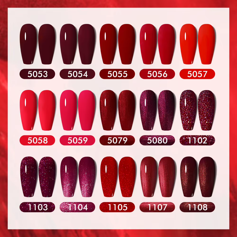 2023 Ghini – vernis à ongles en Gel rouge arc-en-ciel