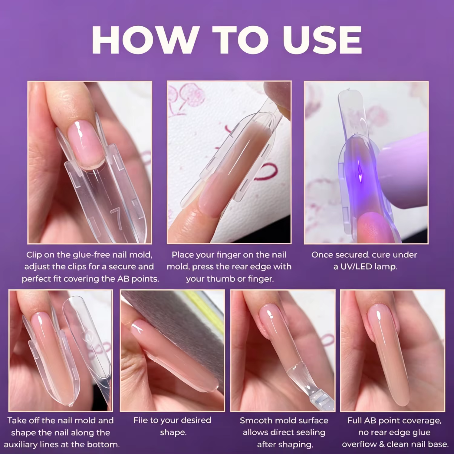 120 pièces de formes doubles pour extension d'ongles