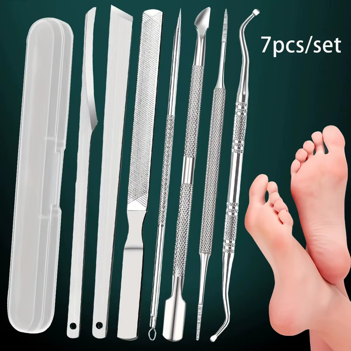 Ensemble d'outils de pédicure 7 pièces