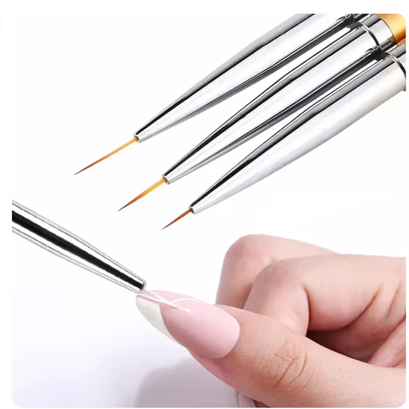 Pinceau à rayures en acrylique pour nail art