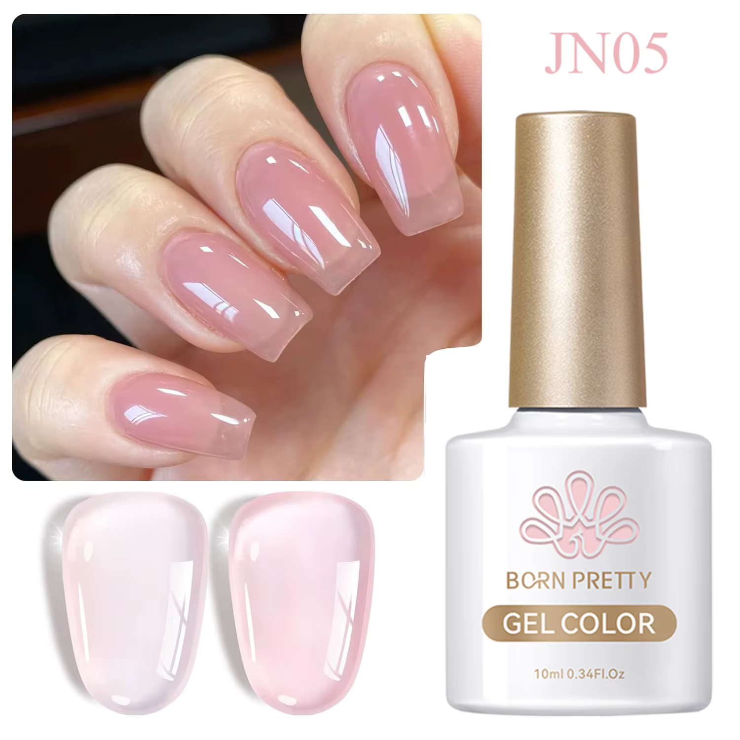 BORN PRETTY 10ml gelée laiteuse blanc Gel vernis à ongles