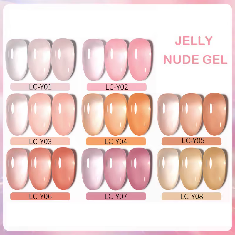LILYCUTE 7ML gelée nue Gel vernis à ongles Pudding translucide couleur Gel