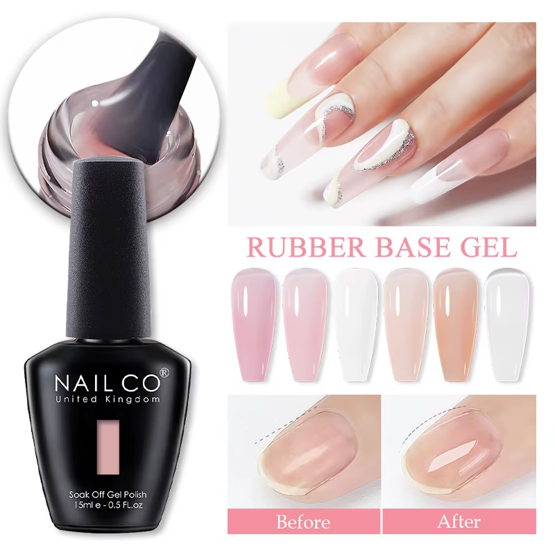 NAILCO 15ml Base en caoutchouc Semi-permanente pour vernis Gel hybride couche