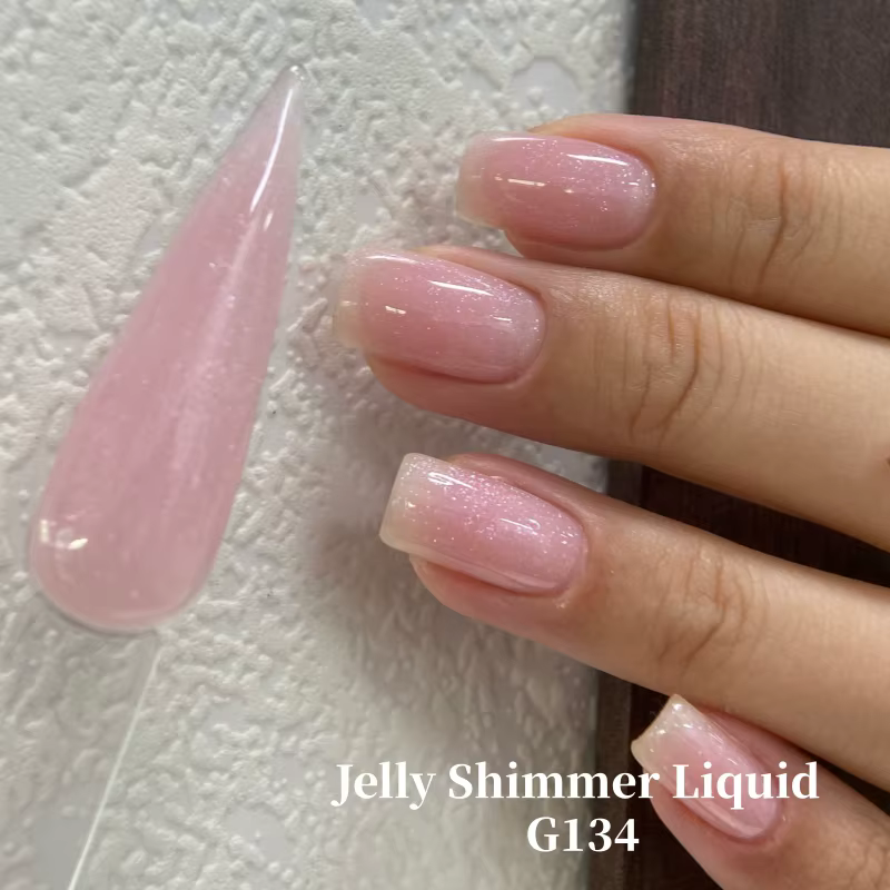 MSHARE 50g Gel de construction liquide scintillant pour ongles