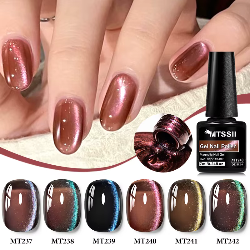 Vernis à ongles Gel magnétique chat bleu mystérieux