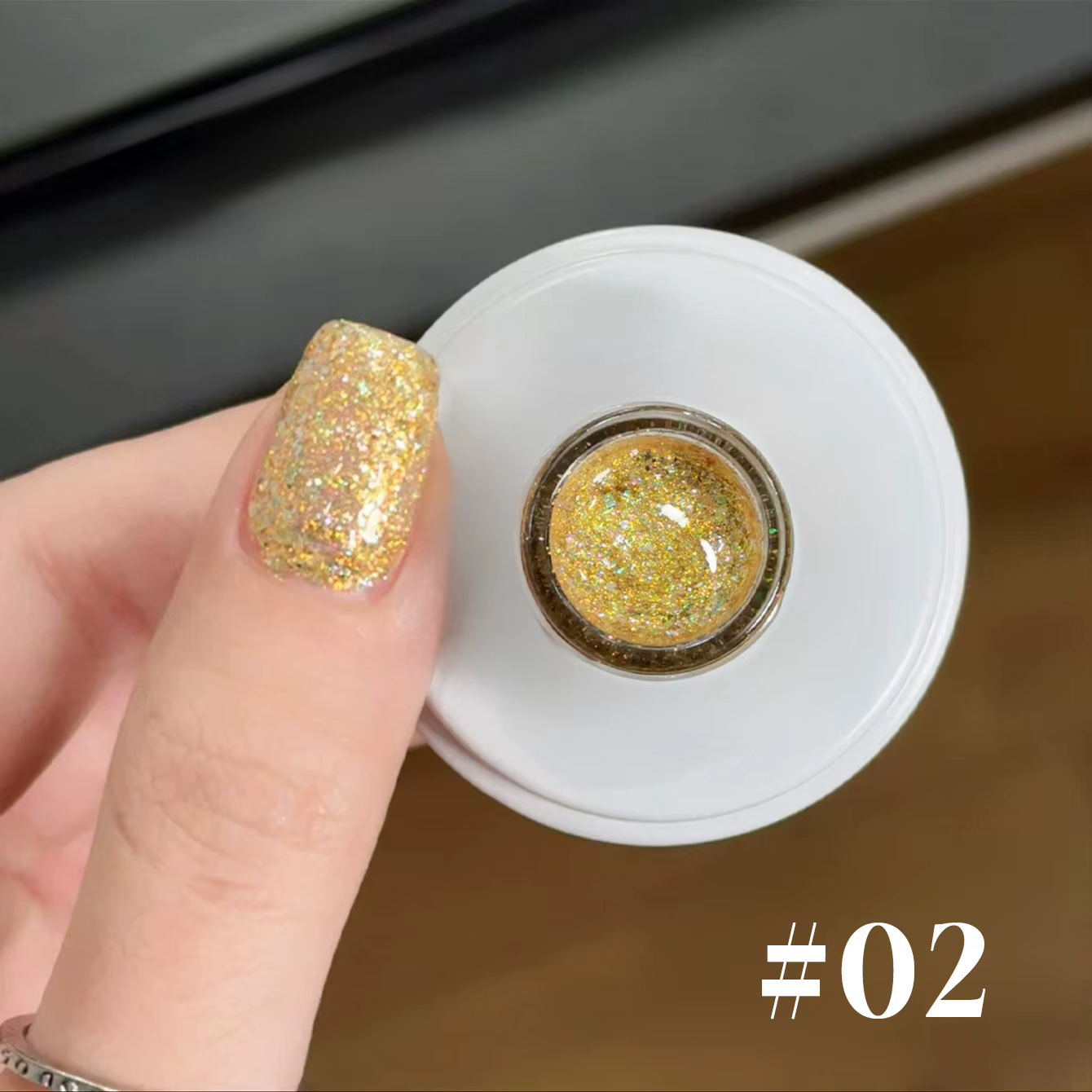 MIANEL 12ML Vernis à Ongles Gel Scintillant Effet Galaxie Explosion Polaire pour l'Été