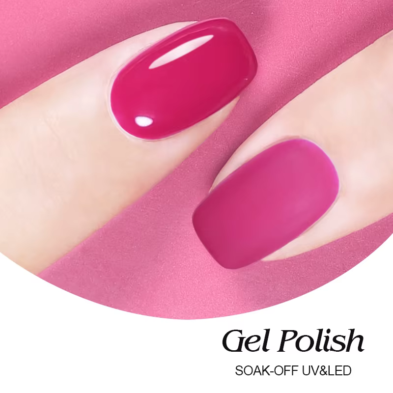 NAILCO 15ml Vernis Gel HEMA TPO FREE Violet Rouge Semi-Permanent Soak Off UV LED pour Manucure et Nail Art