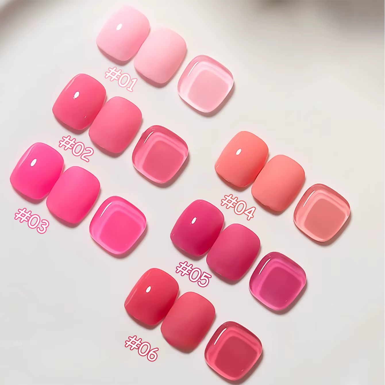 1 pièce PSK Vernis à ongles gel série couleur rose blanchissant