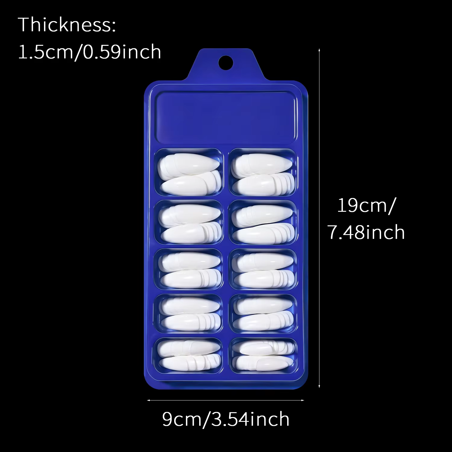 1 Boîte de 120 faux ongles brillants blanc laiteux en forme d'amande