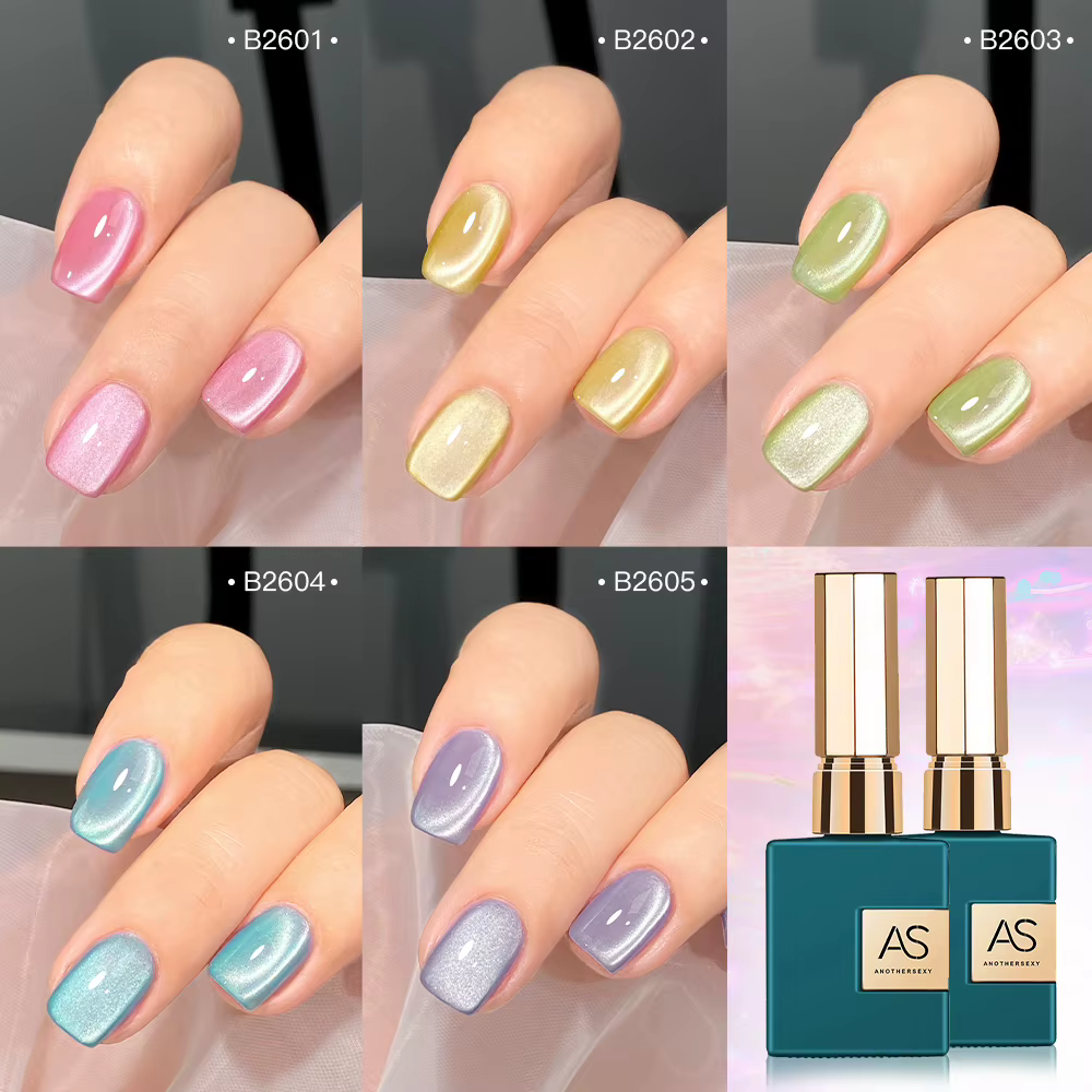 AS 15ml myrtille oeil de chat Gel magnétique Vernis à ongles
