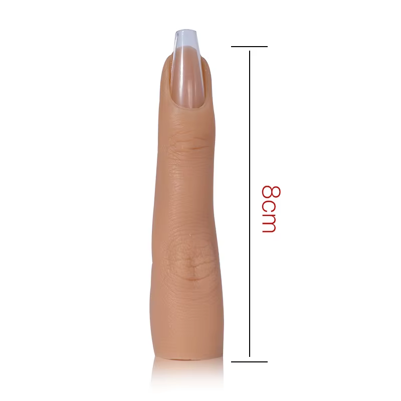 Faux Ongles en Silicone Souple pour la Pratique de Manucure
