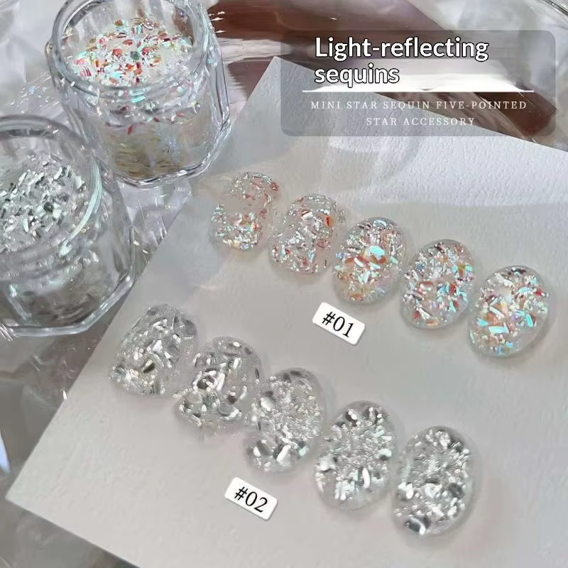 Paillettes pour nail art avec effet scintillant pour des designs DIY et des looks glamour