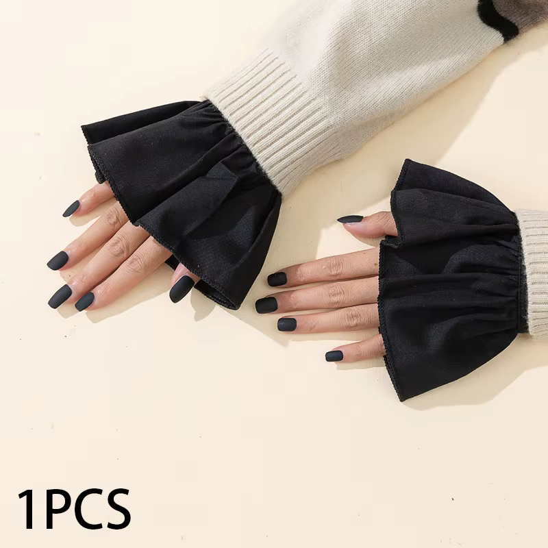 Faux poignets décoratifs en mousseline de soie pour Nail Art