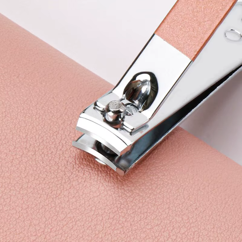 Kit de manucure et pédicure professionnel pour femme – Ensemble de 7 pièces avec outils en acier inoxydable dans un étui en cuir PU coloré