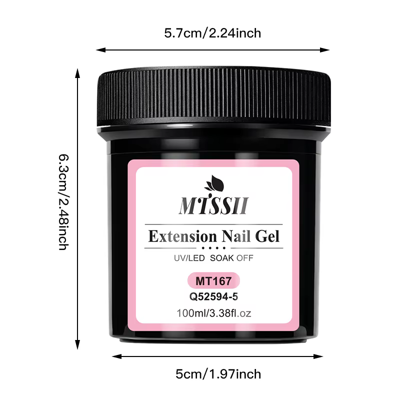 Vernis d'extension d'ongles rose Semi-Permanent UV/LED de grande capacité de 100ml
