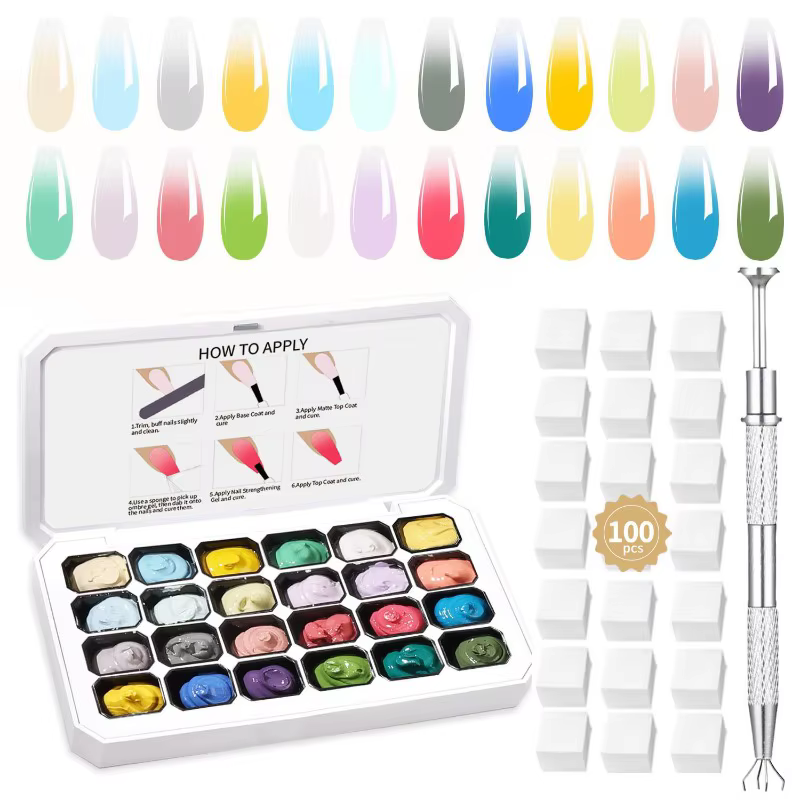 Gel de peinture dégradé 24 couleurs pour nail art