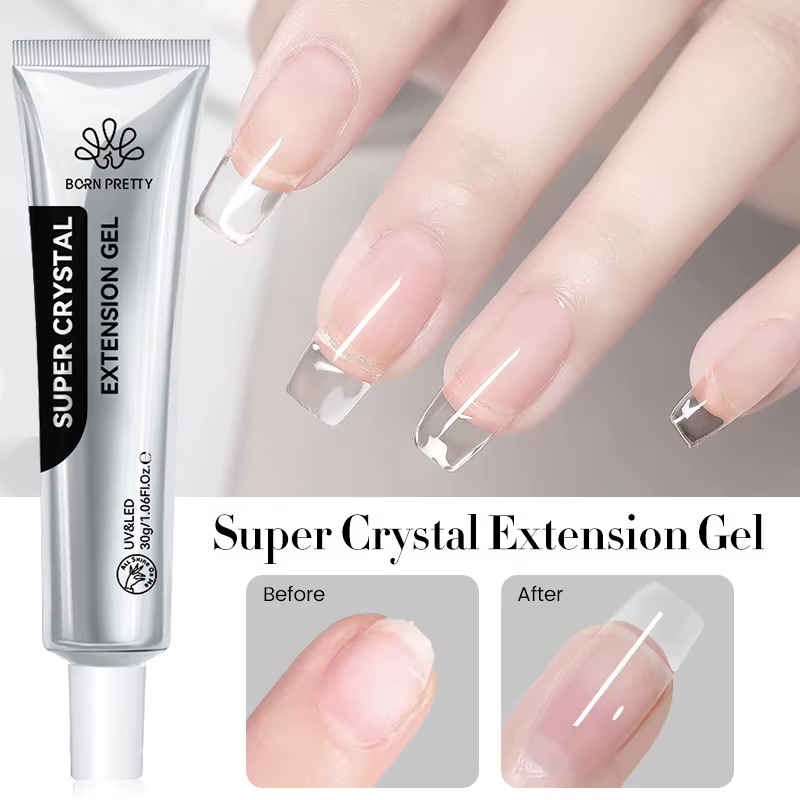 BORN PRETTY 30g Super cristal construction ongles Gel Extension Gel naturel clair dur Gel