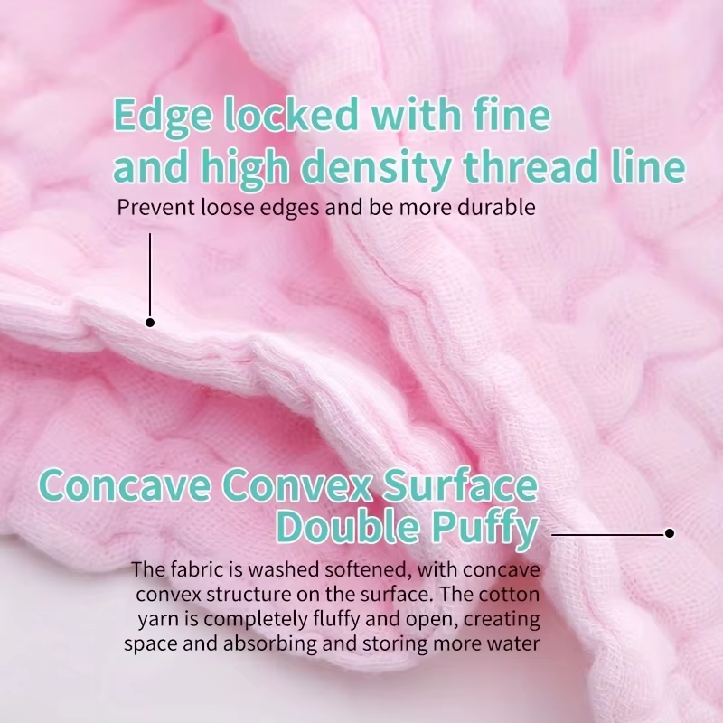Gant de toilette en mousseline pour bébé, serviette de visage douce pour nouveau-né, peau sensible, registre de naissance