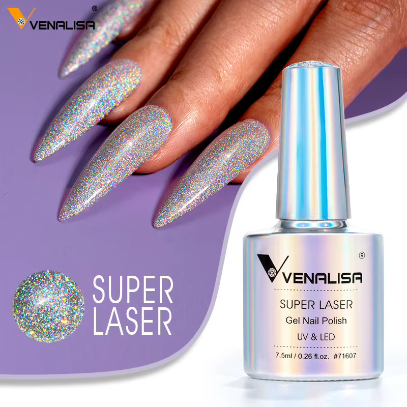 Venalisa 7.5ml Super Laser vernis à ongles effet paillettes scintillant Semi Permanent CANNI couleurs beauté UV LED Gel laque