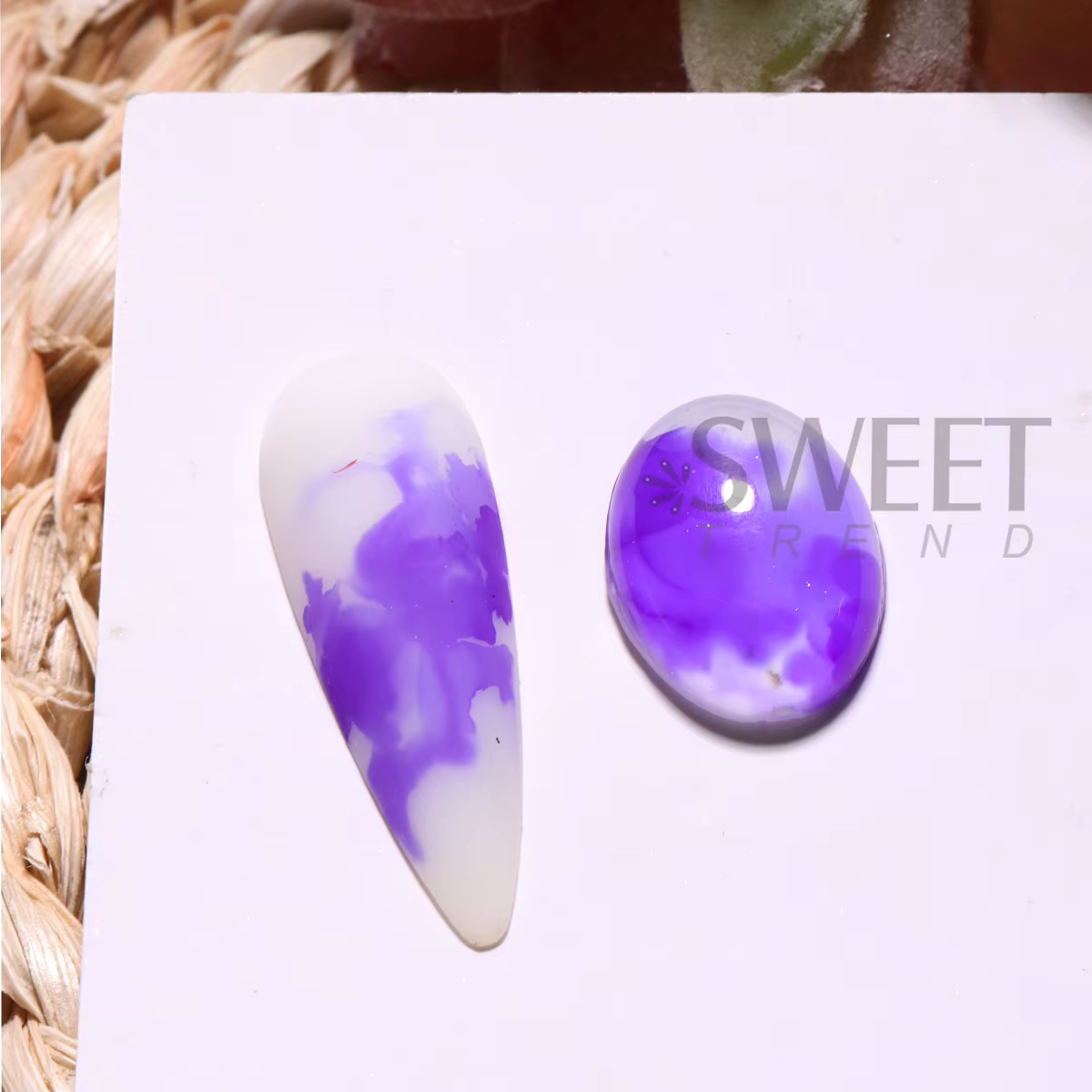 Lot de 10 vernis à ongles gel 10 ml effet marbré et aquarelle