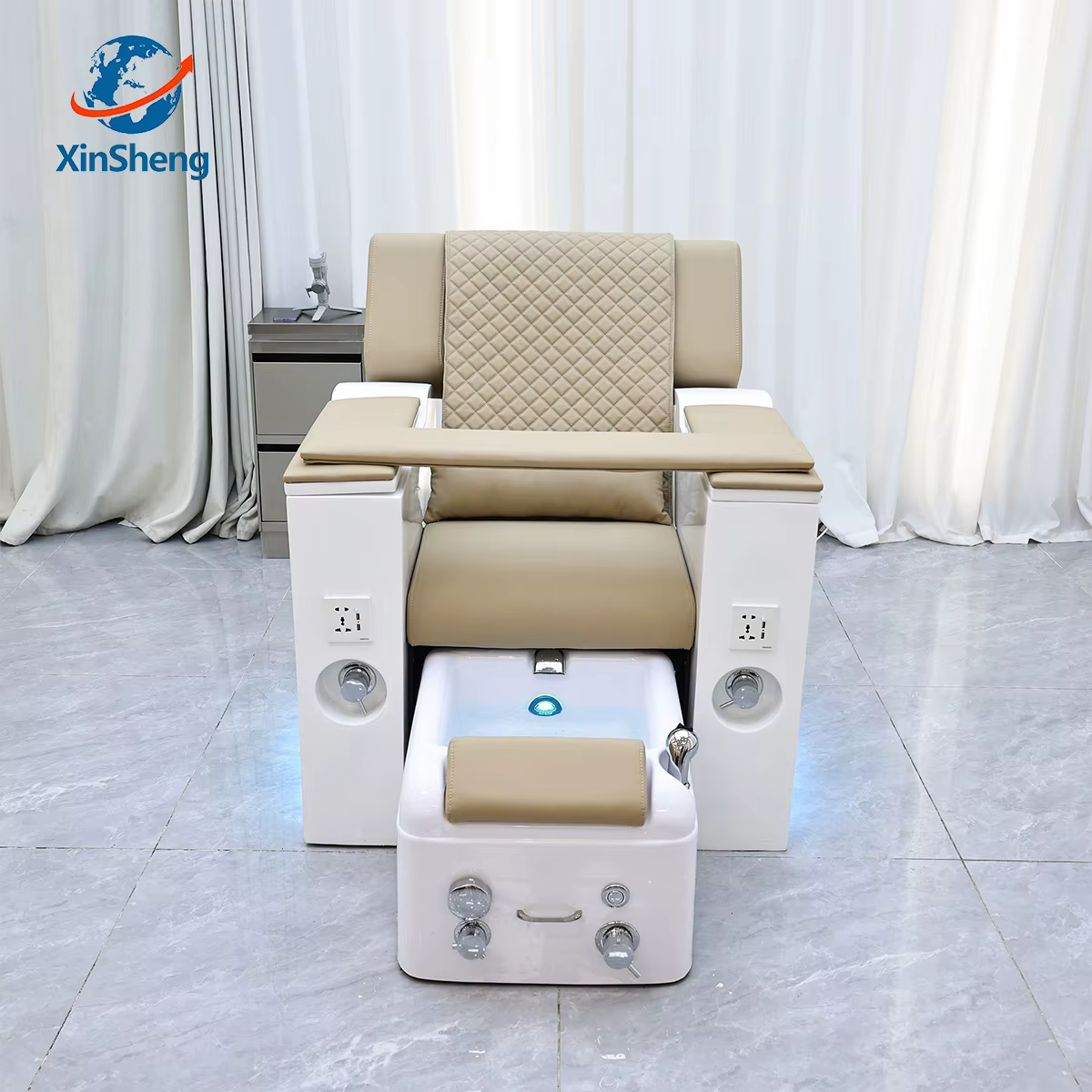 Fauteuil de pédicure électrique, canapé de salon de manucure avec massage dorsal automatique, canapé de manucure inclinable à levage, personnalisation