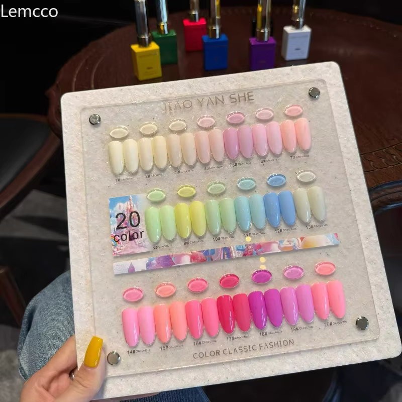 Eleanos Candy 20 couleurs 15ml Gel vernis à ongles ensemble avec carte d'affichage Semi Permanent manucure tremper Gel