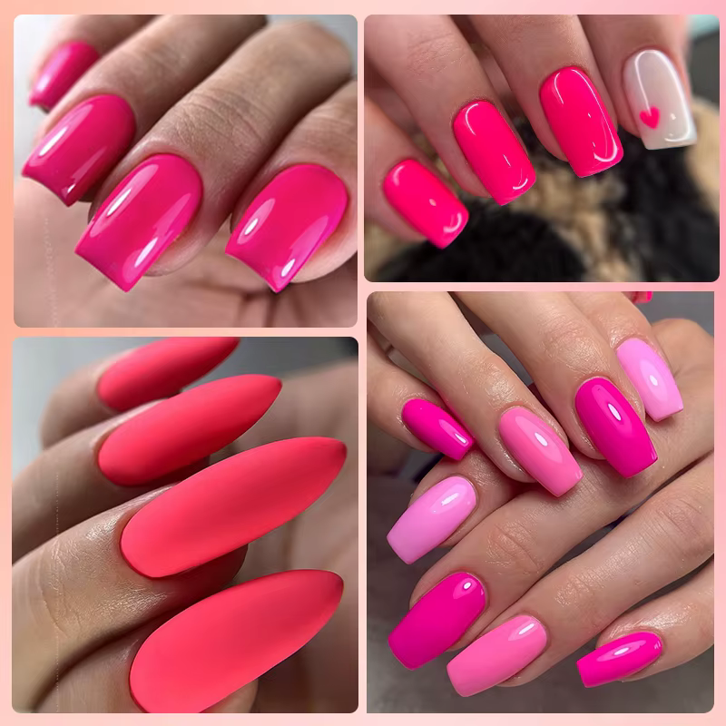 LILYCUTE vernis à ongles Gel Fluorescent Orange rouge néon couleur vive série d'été tremper pour manucure Nail Art