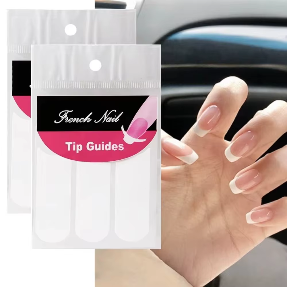 Autocollants blancs pour nail art français