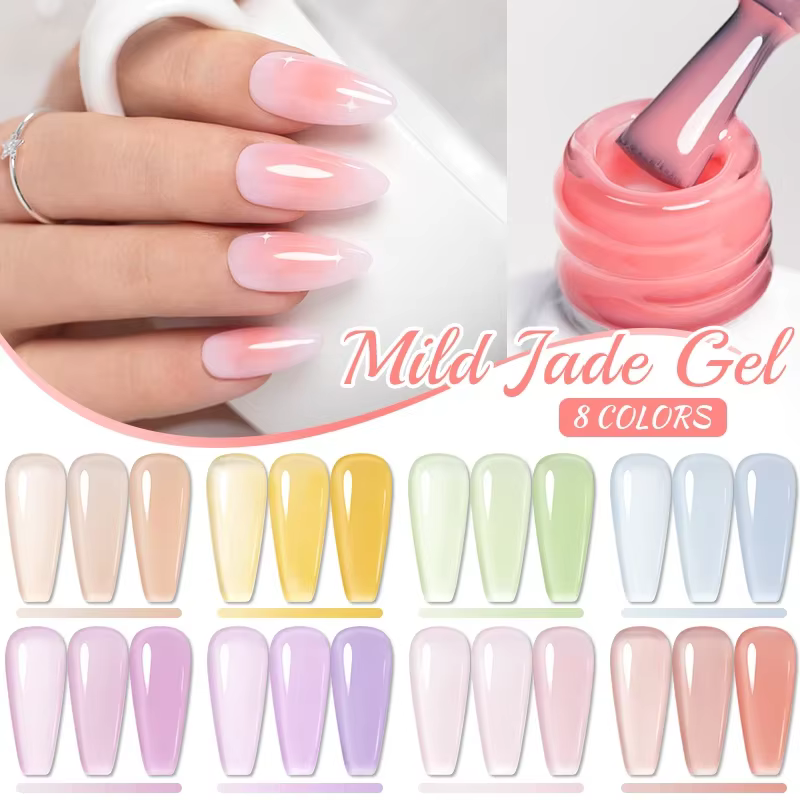 PUENTE gelée ongles Gel 7.5ML Semi-transparent couleur rose nu Gel vernis tremper UV