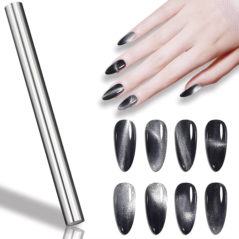 Aimant cylindrique chaud pour oeil de chat vernis Gel UV avec décoration d'art des ongles outils magnétiques d'ongle de