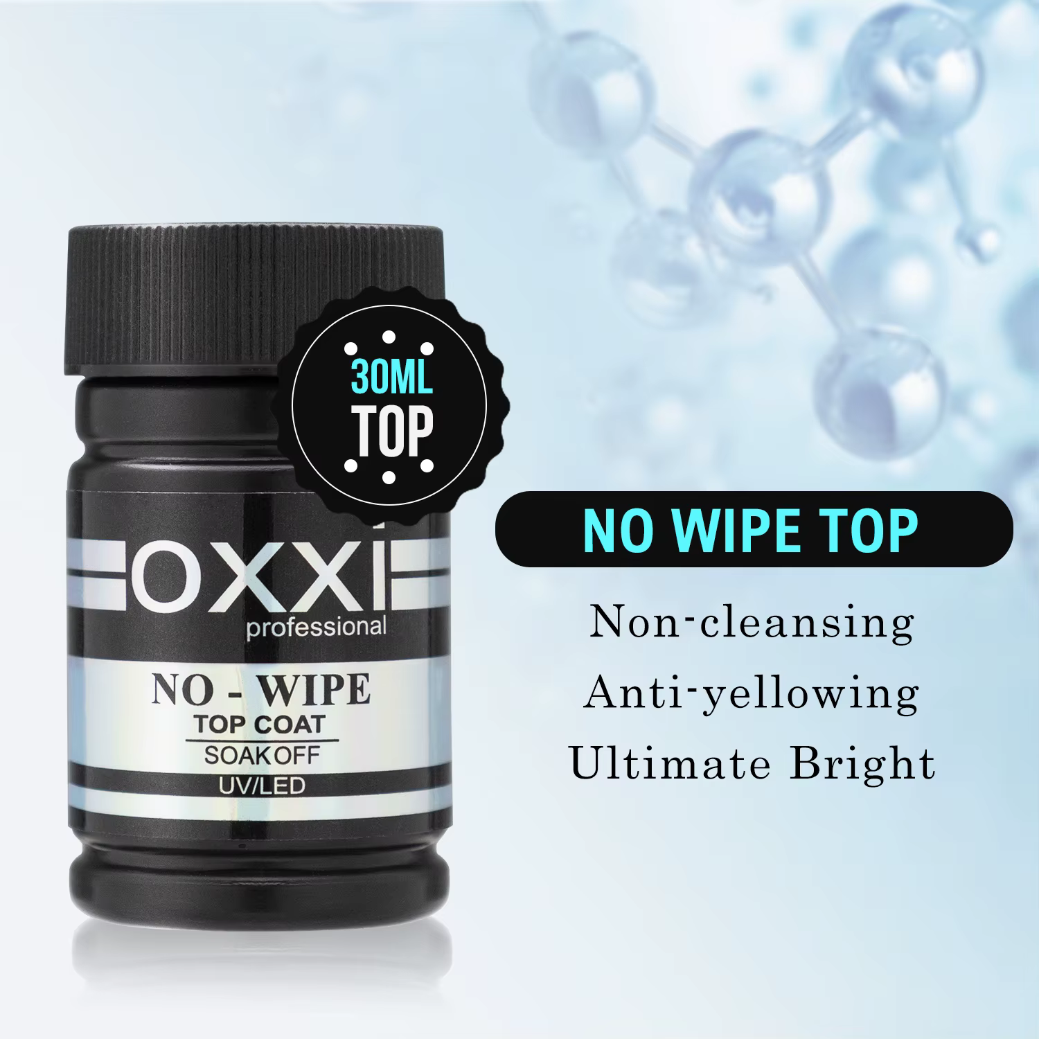 OXXI 30ml vernis Gel de Base en caoutchouc épais haute brillance sans lingette couche de finition