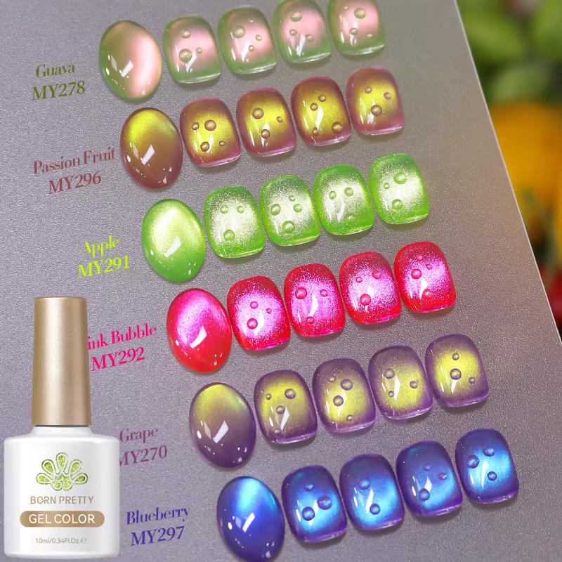 BORN PRETTY 10ml été fruits couleur Gel vernis à ongles goyave raisin violet miel piège chat magnétique