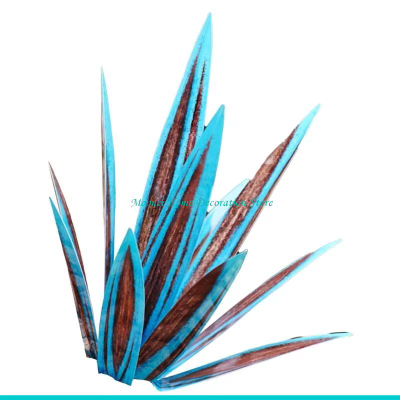 H7BF – décorations jardin en Agave pour piquet extérieur, Sculpture Tequila peinte à main