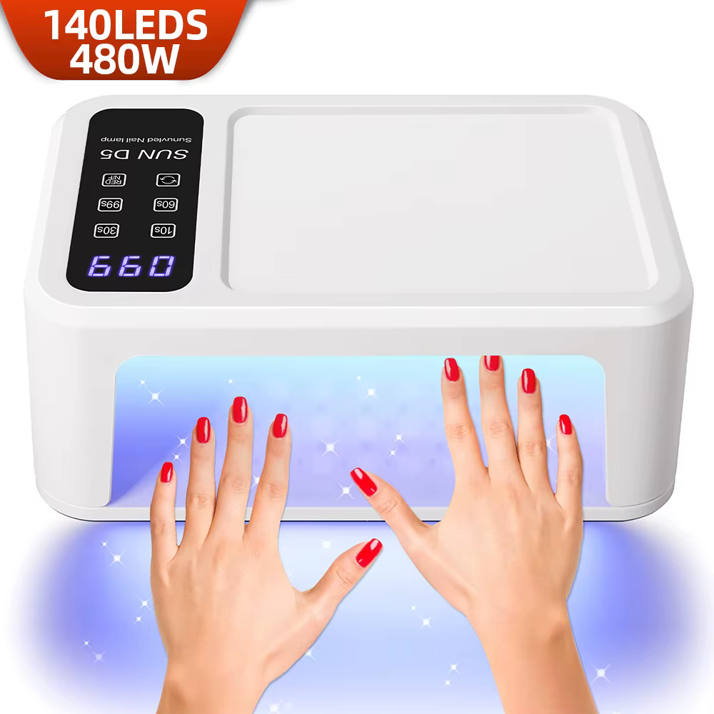 480W professionnel UV LED Gel lampe à polymériser avec fonction de blanchiment 140LEDS