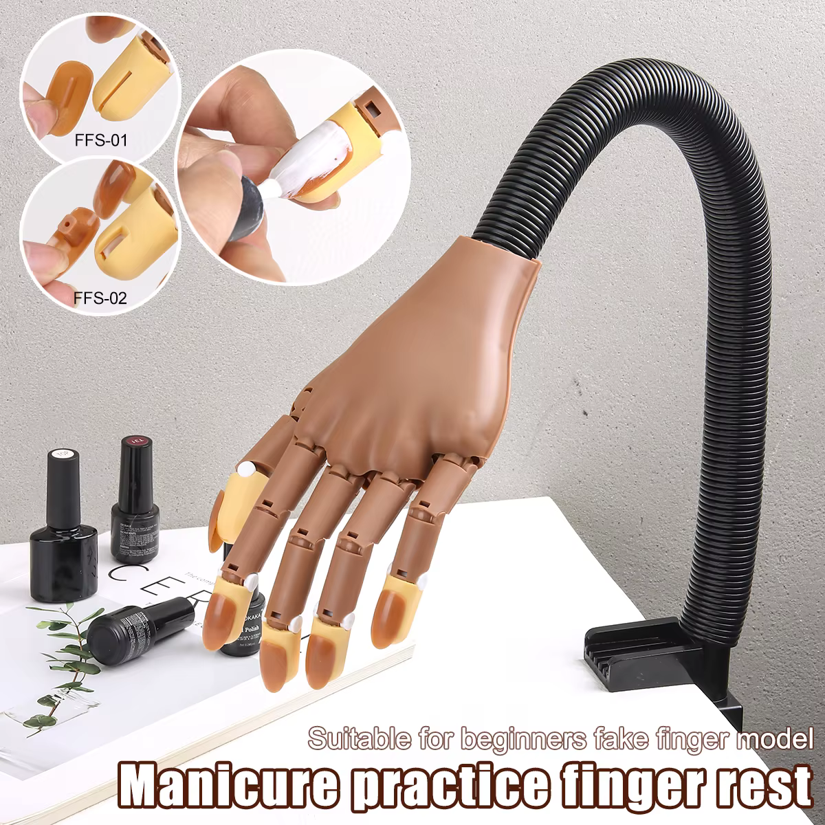 Kit d'entraînement pour nail art avec main prothétique