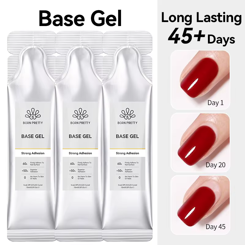 BORN PRETTY 1/3/5 pièces 15g Gel de Base rechargé paquet pour bouteille Gel longue durée
