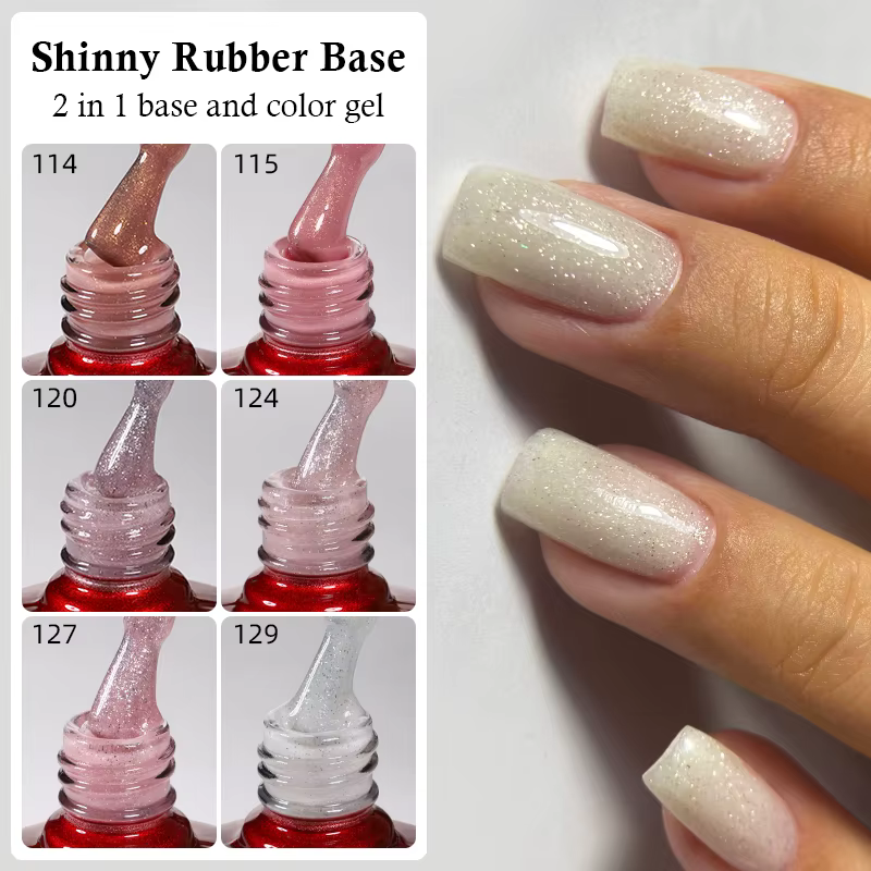MSHARE – vernis Gel à Base en caoutchouc scintillant pour ongles